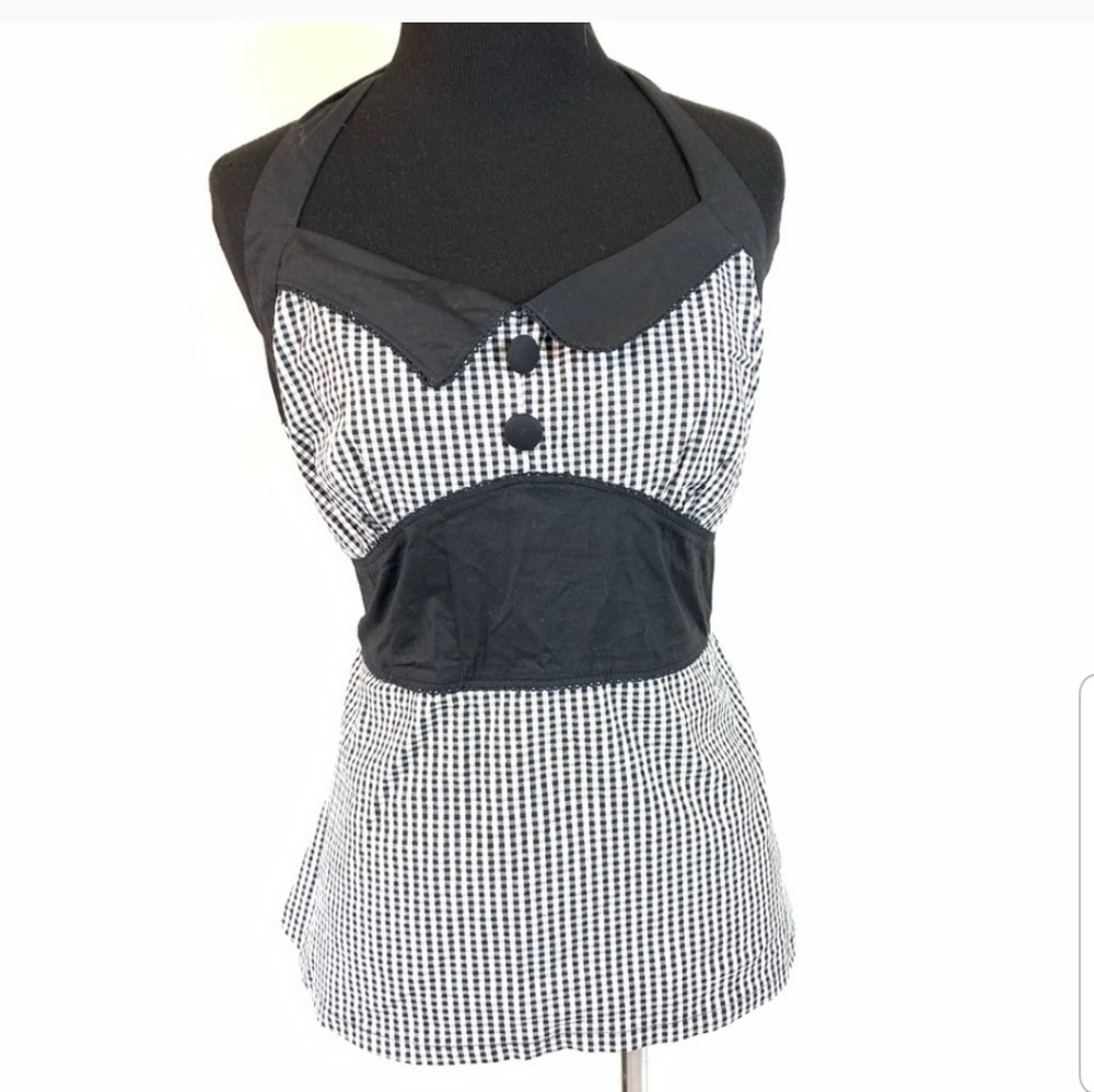 NWT Hot topic gingham halter top